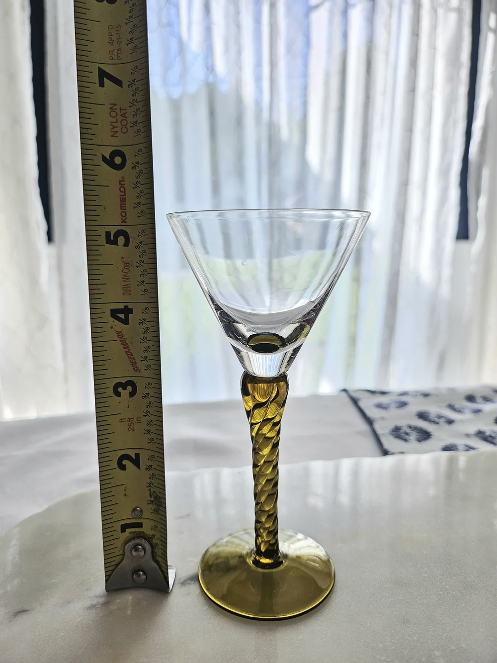 VTG The Bombay Company Colorful Twisted Spiral Stem Cordial Glasses Set of 5